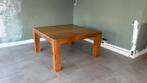 Teakhouten eettafel 150 x 150 met gratis stoelen, Huis en Inrichting, Ophalen, Strak, Gebruikt, 100 tot 150 cm