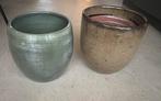 Twee grote plantenpotten, Ophalen, Rond, Binnen, Zo goed als nieuw