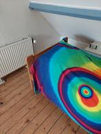 Grenen 1-persoonsbed 90x200 met 2 matrassen, Huis en Inrichting, Slaapkamer | Bedden, Gebruikt, 90 cm, Eenpersoons, Bruin