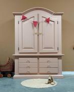 Vintage linnenkast speelgoedkast kledingkast hout, Kinderen en Baby's, Kinderkamer | Commodes en Kasten, 50 tot 70 cm, 105 cm of meer