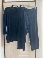 Skandika / Finn Fashion - pak/ set - velours - blauw - XL, Kleding | Dames, Verzenden, Zo goed als nieuw, Blauw, Overige typen