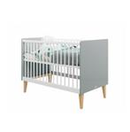 Bopita Emma Ledikant 60x120 + Matras - Grijs/Wit, Kinderen en Baby's, Babywiegjes en Ledikanten, Ophalen, Zo goed als nieuw, Ledikant