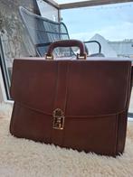 Handgemaakte Leren Aktetas uit Peru – nauwelijks gebruikt!, 30 tot 40 cm, Bruin, Aktetas of Boekentas, Ophalen of Verzenden