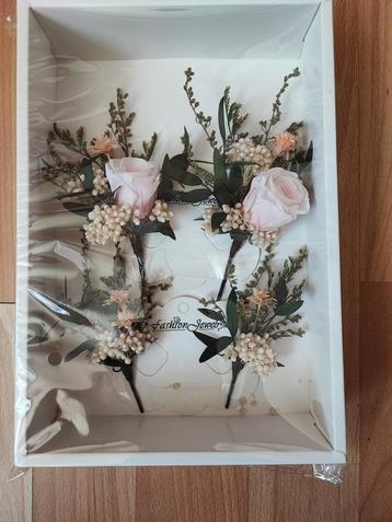 Handgemaakte Bruids Haarspeldjes Bloemen Echte Bloemlook beschikbaar voor biedingen