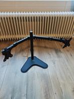 Dubbele monitor arm met standaard, Computers en Software, Monitoren, Ophalen, Zo goed als nieuw, 60 Hz of minder