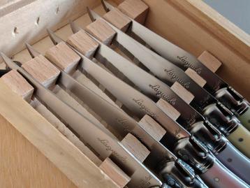 Laguiole Steakmessen Set - 6 stuks in Houten Kist beschikbaar voor biedingen