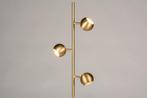vloerlamp goud messing bollen bed bank fauteuil stoel lamp, Huis en Inrichting, Ophalen of Verzenden, Nieuw, Metaal