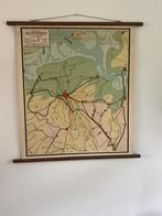 Oude Blinde Kaart van Provincie Groningen, Antiek en Kunst, Antiek | Schoolplaten, Ophalen of Verzenden, Aardrijkskunde