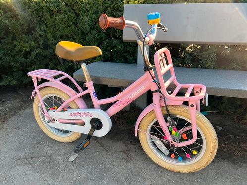 Popal Cooper 14 Inch Roze Meisjesfiets, Fietsen en Brommers, Fietsen | Kinderfietsjes, Gebruikt, Minder dan 16 inch, Ophalen