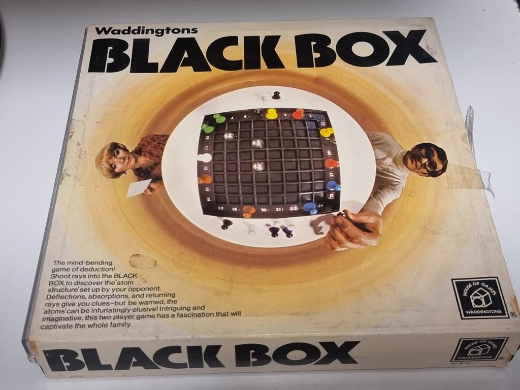 Waddingtons Black Box - Vintage Deductiespel uit 1977, Hobby en Vrije tijd, Gezelschapsspellen | Bordspellen, Een of twee spelers