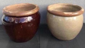 Oud Hollandse kwaliteit terracotta bloempotten 38cm glazuur beschikbaar voor biedingen