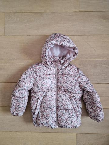 Winterjas maat 110/116 roze met bloemen, H&M beschikbaar voor biedingen