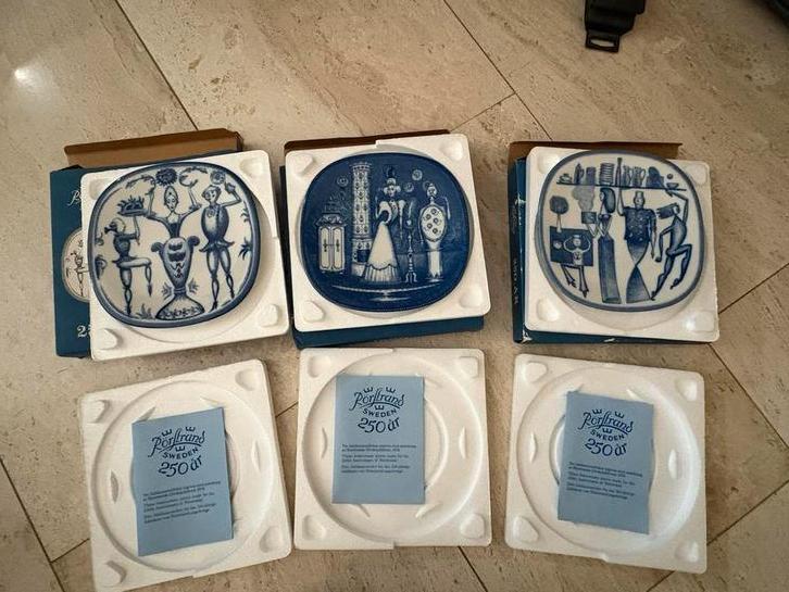 Rörstrand jubileumstallrik 250 år, jubileumsborden compleet, Antiek en Kunst, Antiek | Keramiek en Aardewerk, Ophalen