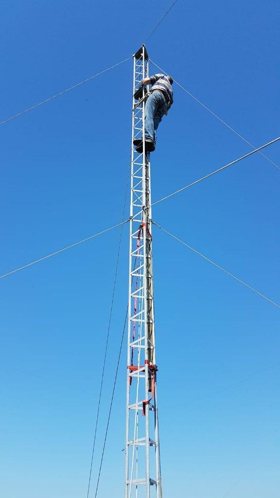 vakwerkmast (11 meter), Telecommunicatie, Antennes en Masten, Zo goed als nieuw, Mast, Ophalen