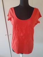 Oranje t-shirt met afdruk vlinder - maat L ***zgan***, Maat 42/44 (L), Oranje, Ophalen of Verzenden, Zo goed als nieuw