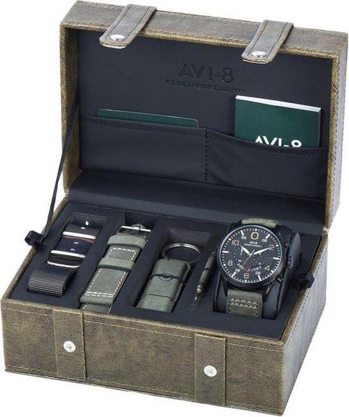 AVI-8 Hawker Harrier II Herenhorloge NIEUW gift box, Sieraden, Tassen en Uiterlijk, Horloges | Antiek, Overige merken, Staal, Ophalen of Verzenden