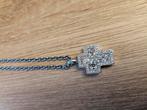 Zilveren ketting met kruisje, Verzenden, Gebruikt, Zilver, Overige merken