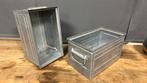 2 zware verzinkte kisten. 36 x 21 x 30 cm., Huis en Inrichting, Woonaccessoires | Kisten, Minder dan 50 cm, Minder dan 50 cm, Ophalen of Verzenden