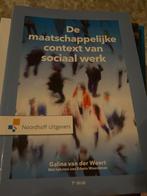 Maatschappelijke context sociaal werk - Galina van der Weert, Boeken, Ophalen of Verzenden, Gamma, Nieuw, HBO