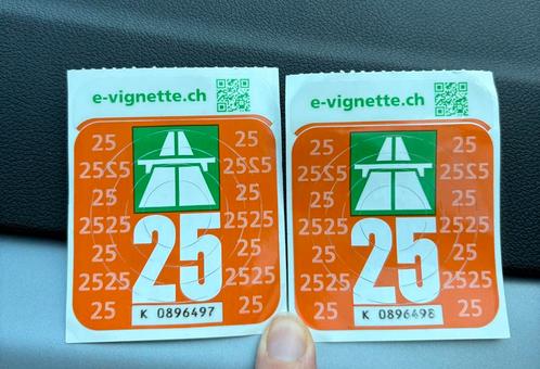 Vignet Zwitserland 2x ook per stuk 2025, Tickets en Kaartjes, Autovignetten, Drie personen of meer
