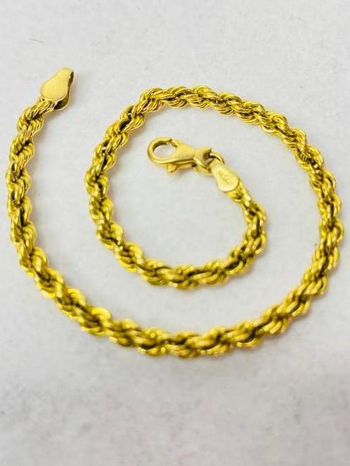 Gouden armband - rope armband - 18 karaat, Sieraden, Tassen en Uiterlijk, Armbanden, Zo goed als nieuw, Goud, Ophalen of Verzenden