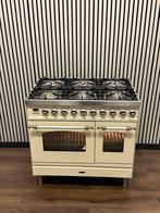 Luxe Boretti Fornuis creme 6 pits Incl. Afzuigkap 90 cm, Witgoed en Apparatuur, Fornuizen, Fornello Esperta, Ophalen of Verzenden