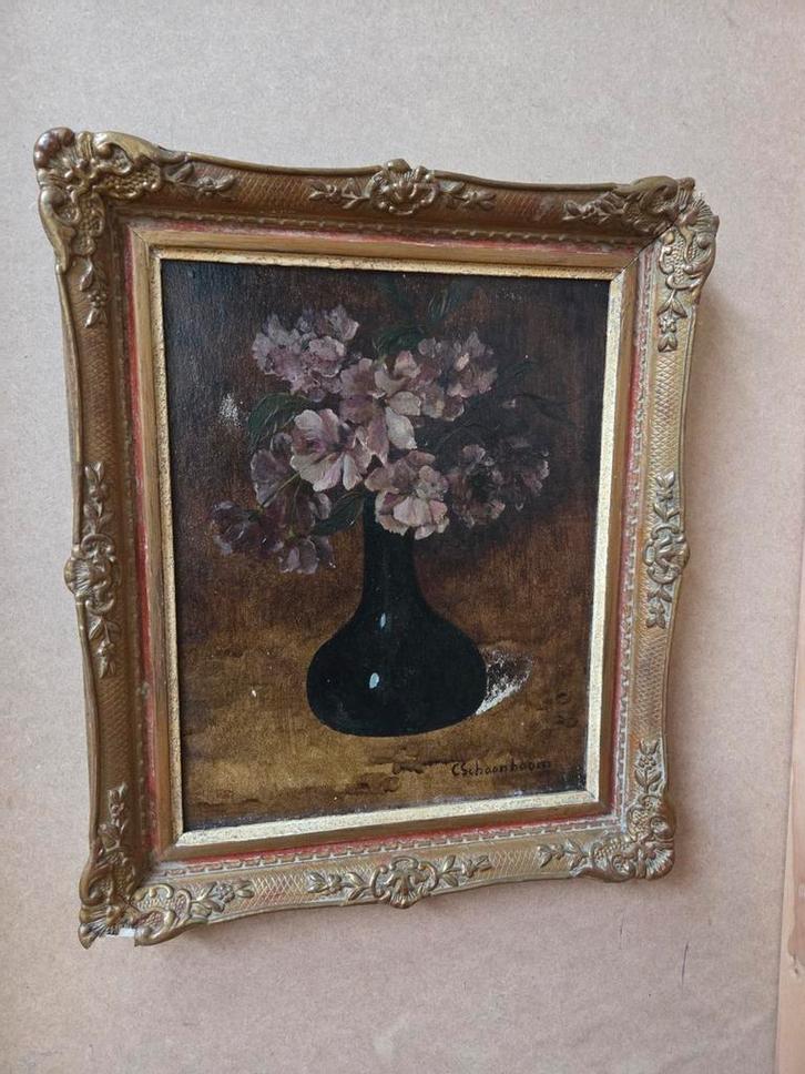 Prachtig origineel bloem- stilleven C. Schoonboom, Antiek en Kunst, Kunst | Schilderijen | Klassiek, Ophalen of Verzenden