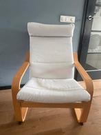 Ikea Poang stoel met dik kussen - Houten, Huis en Inrichting, Fauteuils, Ophalen, Gebruikt, 75 tot 100 cm, 50 tot 75 cm