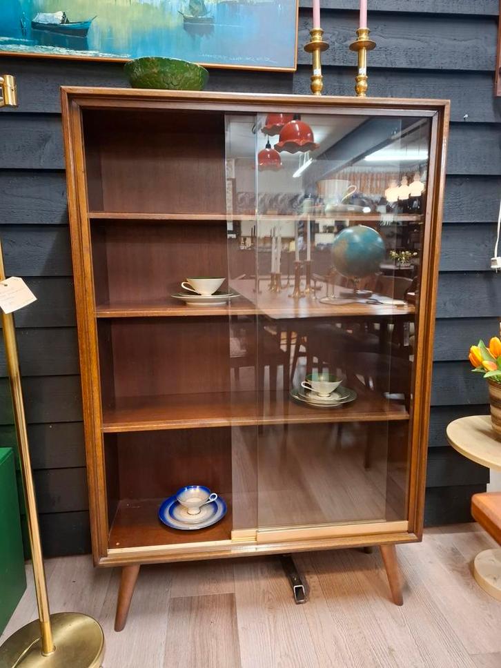 Vintage Formule wandkast wandmeubel teak kast mid century, Huis en Inrichting, Kasten | Vitrinekasten, Zo goed als nieuw, Minder dan 100 cm