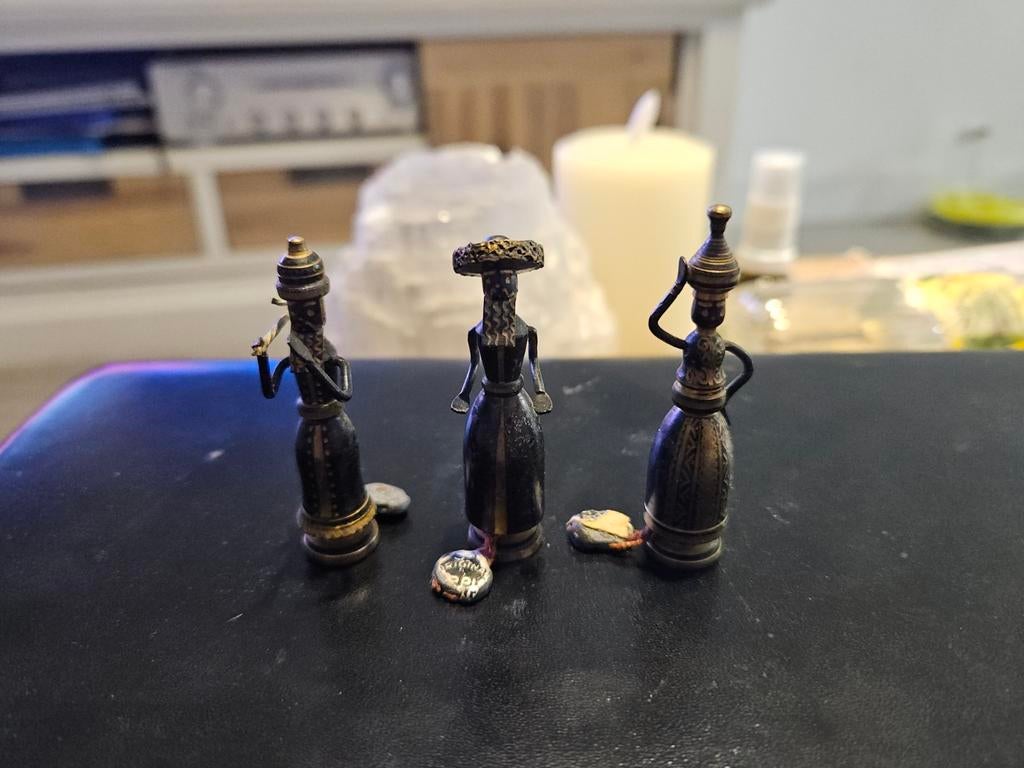 3 Hans Teppich beeldjes metalen miniaturen, Verzenden