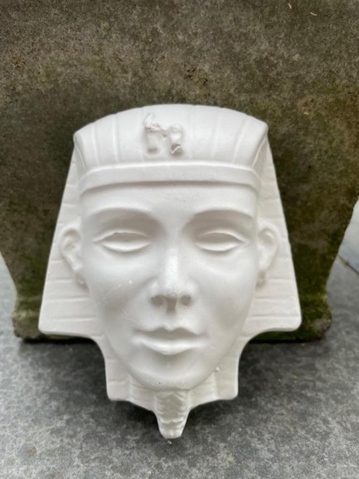 Wit beeld van gips. Farao / Sphinx / Toetanchamon King Tut., Verzamelen, Beelden en Beeldjes, Zo goed als nieuw, Mens, Ophalen