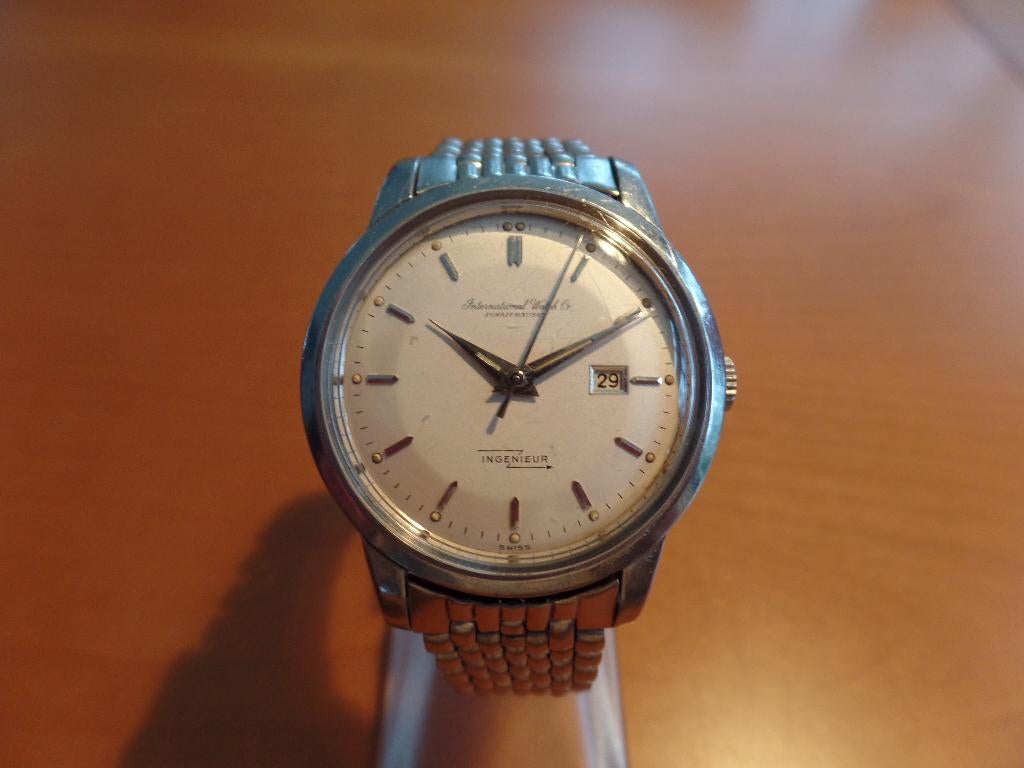 IWC Ingenieur ref 666AD met doos 1955, Overige merken, Staal, Met bandje, Polshorloge