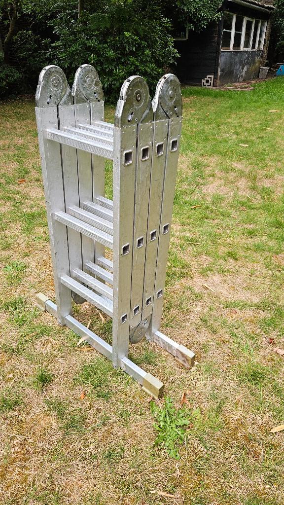 Opvouwbare reform ladder Excelsior 4x3, Doe-het-zelf en Verbouw, Ladders en Trappen, Gebruikt, Ladder, 4 meter of meer, Opvouwbaar of Inschuifbaar