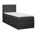 Boxspring eenpersoons 90x200 Grijs hoofdbord opbergruimte, Huis en Inrichting, Slaapkamer | Boxsprings, Ophalen, 90 cm, Eenpersoons