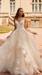 Spectaculaire trouwjurk Shereen €799 34 36 38 40 42 44, Ophalen, Nieuw, Wit, Trouwjurk