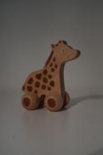 Houten Giraffe op Wielen, Ophalen of Verzenden, Gebruikt, Overige typen, Met wieltjes