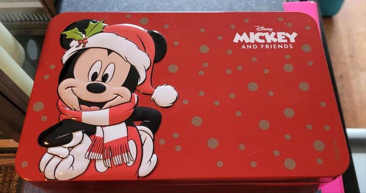 Disney blik met kersthangers, Verzamelen, Disney, Nieuw, Mickey Mouse, Ophalen of Verzenden