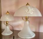 Vintage glazen boudoir stijl lampen, Ophalen of Verzenden, Minder dan 50 cm