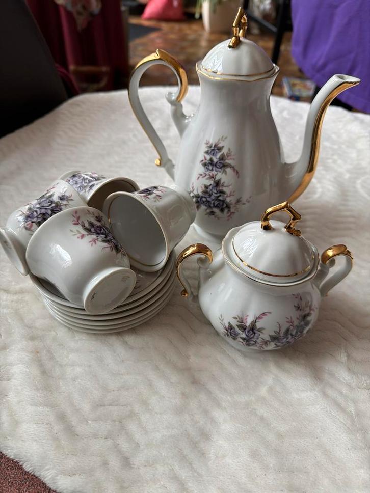 Vintage Theeservies met Bloemmotief, Antiek en Kunst, Antiek | Servies compleet, Ophalen
