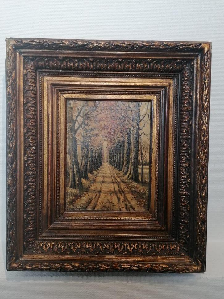 Antiek schilderij op doek, gesigneerd, Antiek en Kunst, Kunst | Schilderijen | Klassiek, Ophalen