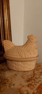 Prachtige!  terracotta eierschaal - terine kip, Antiek en Kunst, Antiek | Keramiek en Aardewerk, Ophalen of Verzenden