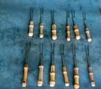 12 bamboeprikkers jaren 70, Antiek en Kunst, Antiek | Bestek, Ophalen of Verzenden