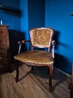 Okergeel Boudoir Fauteuil, Huis en Inrichting, Ophalen of Verzenden, 75 tot 100 cm, Stof, 50 tot 75 cm