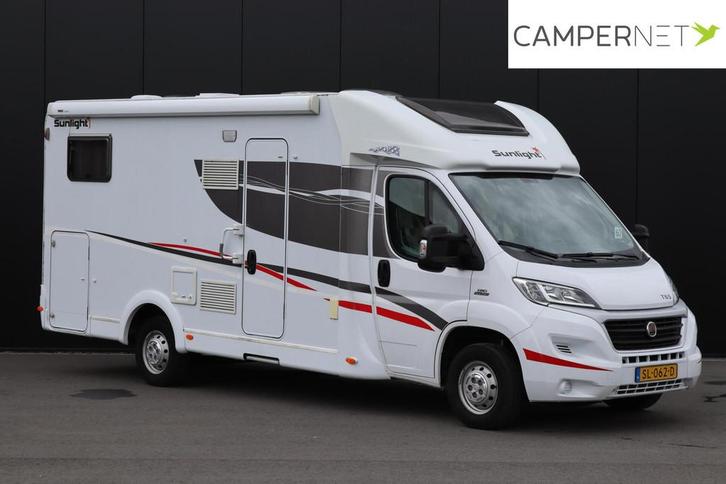 Sunlight T65 130pk Multijet | Dwarsbed | Hefbed | Gescheiden, Caravans en Kamperen, Campers, Bedrijf, tot en met 4, Half-integraal