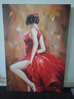 Schilderij Danseres - 74x100cm - Almere Haven, Antiek en Kunst, Ophalen of Verzenden
