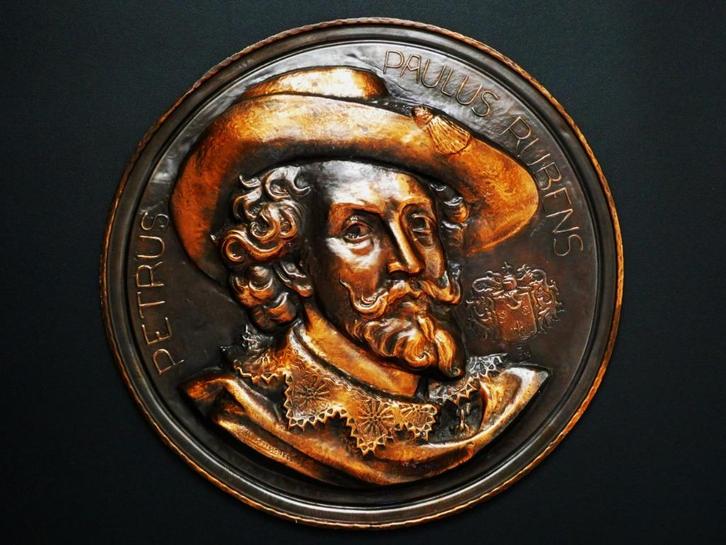 Koperen wandbord Rubens Petrus Paulus Rubens Antwerpen, Antiek en Kunst, Antiek | Koper en Brons, Ophalen of Verzenden