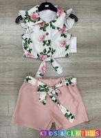 Korte Broek met Top 122/128 NU €5, Ophalen of Verzenden, Nieuw, Meisje, Setje