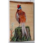 Schilderij fazant op hout voor huis of tuin, Tuin en Terras, Ophalen of Verzenden, Nieuw