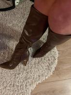 Bruine laars immitatieleer, Hoge laarzen, Bruin, Verzenden, Shein