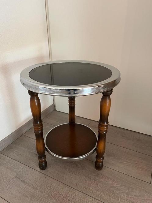 Vintage Art Deco rooktafel bijzettafel chroom, Antiek en Kunst, Antiek | Meubels | Tafels, Ophalen